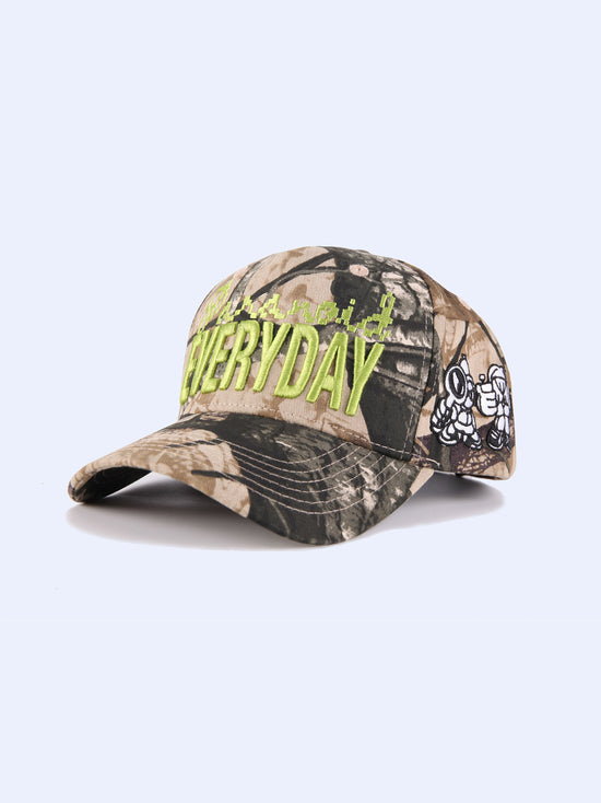PARANOID CAMO CAP — casquette camouflage en coton biologique brodée, faite main en France, sur.écoute