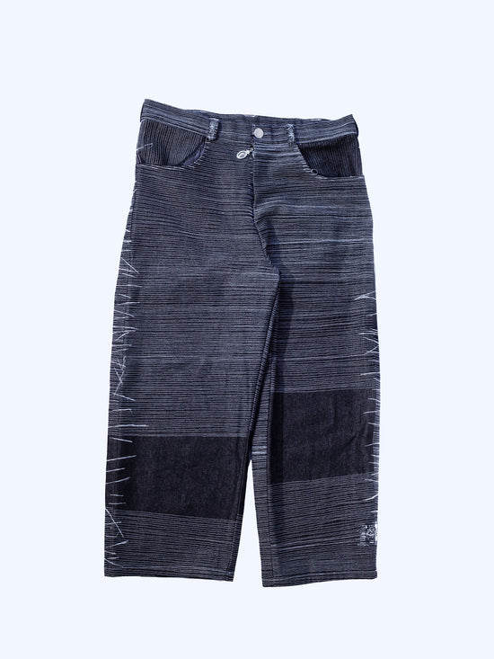 PARANOID PANT. M 02 — pantalon en coton biologique fait main en France, pièce unique, sur.écoute