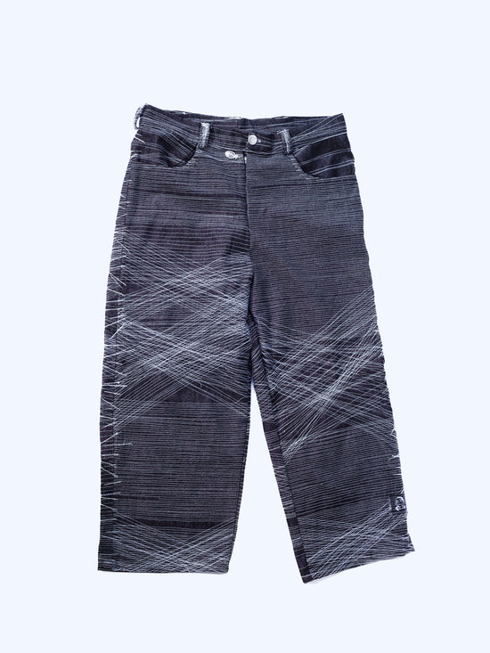 PARANOID PANT. M 01 — pantalon en coton biologique fait main en France, pièce unique, sur.écoute