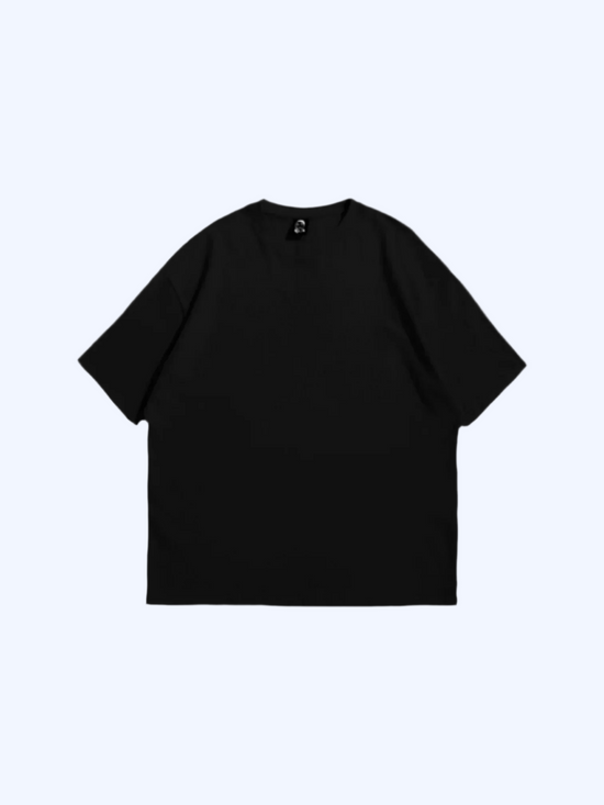 CAM'ERA BLACK TEE — t-shirt oversized en coton biologique fait main en France, sur.écoute