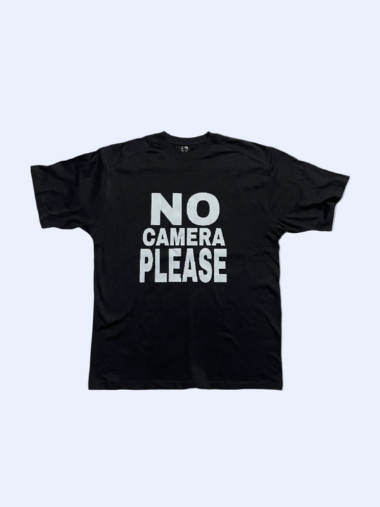 NO CAMERA PLEASE TEE — t-shirt en coton biologique fait main en France, sur.écoute